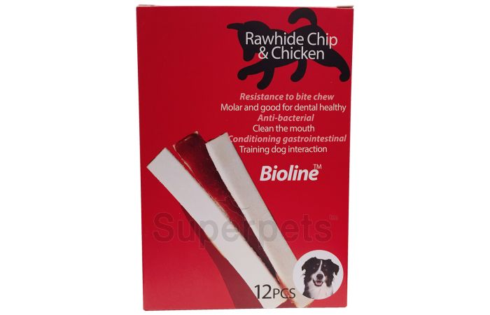مكافئات للكلاب BIOLINE Leather chicken stick