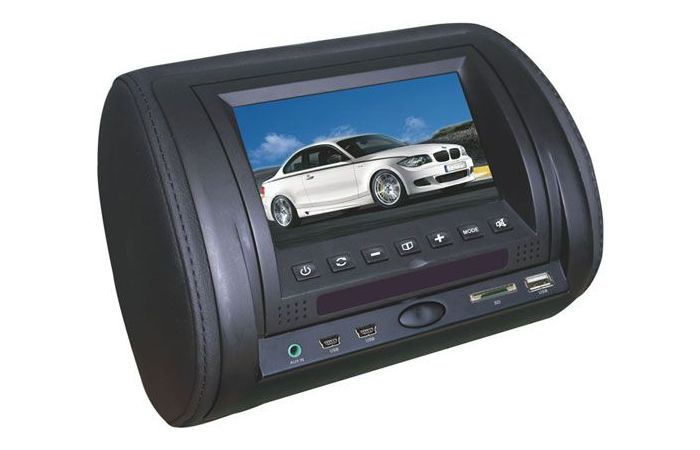 Headrest 2Monitor Dvd Player in Black